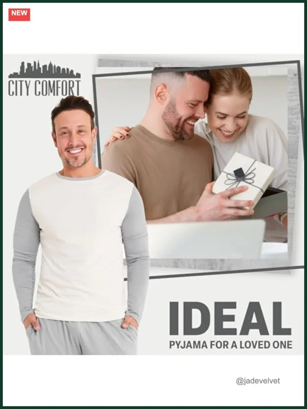 Cotton Pajama Set, Long Sleeve Loungewear for Men